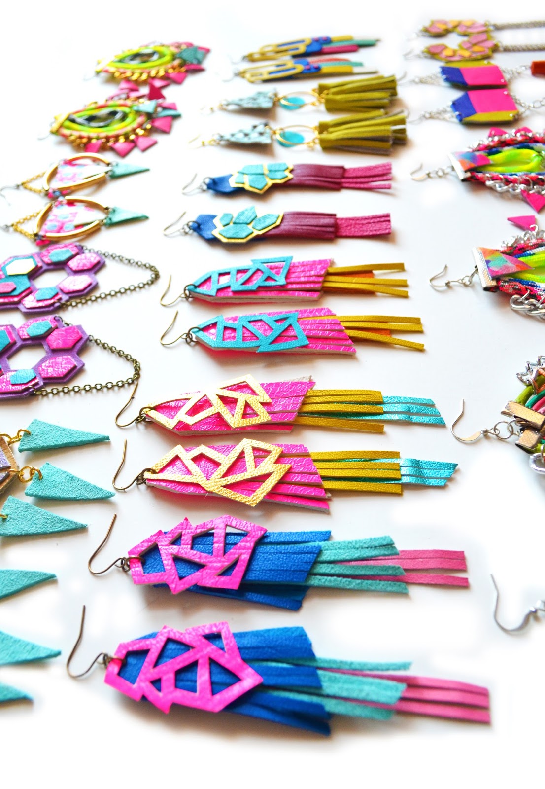 Boo and Boo Factory Handmade Leather Statement Earrings!