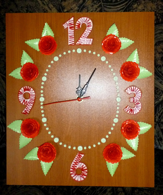 Papírvilág quilling falióra / quilled wall clock