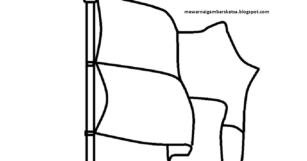 Mewarnai Gambar Mewarnai Gambar Sketsa Bendera Merah Putih 6