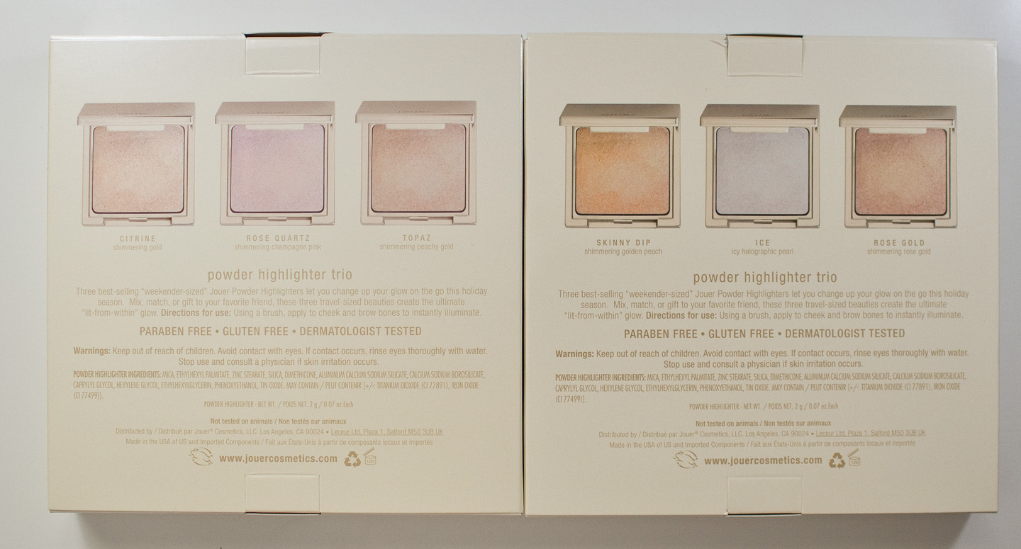 WARPAINT and Unicorns Jouer Powder Highlighter in Ice, Citrine, Rose