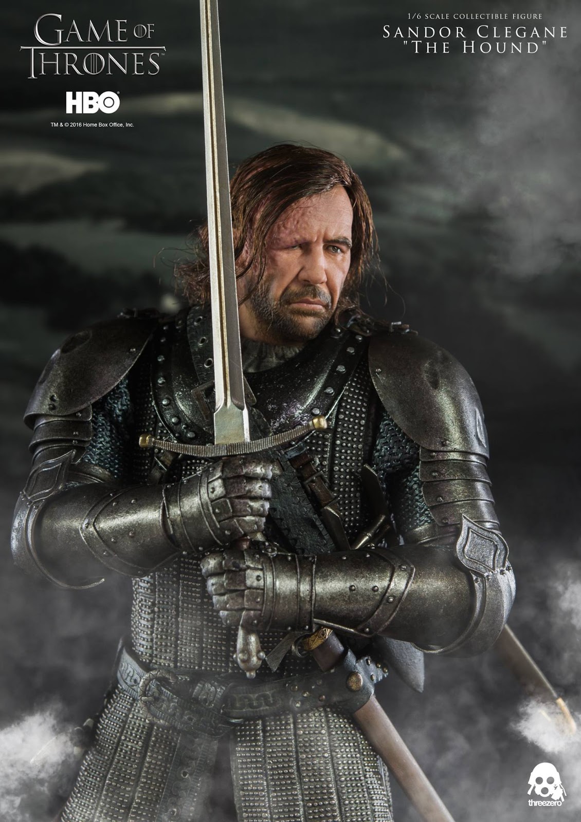 Figurine Game Of Thrones Sandor Clegane (The Hound) - Échelle 1:21, Peinte à La Main, Collection