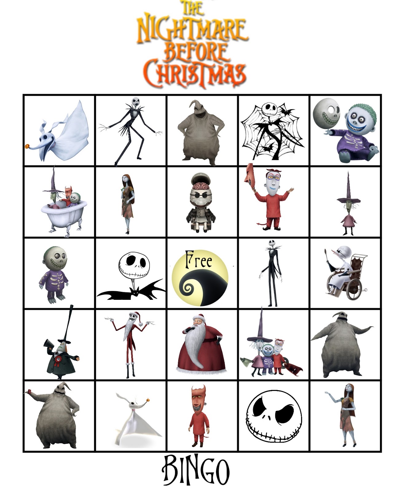 Musings Of An Average Mom Free Printable Nightmare Before Christmas Bingo Musings Of An Average Mom Free Printable Nightmare Before Christmas Bingo