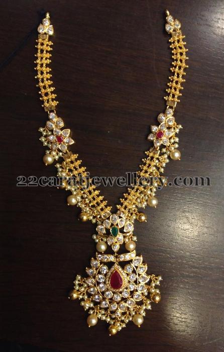 50 Grams Kundan Necklace - Jewellery Designs