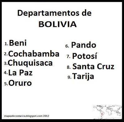 Departamentos de Bolivia , organización territorial