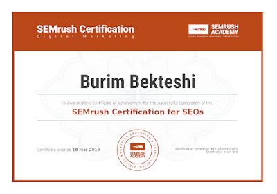 SEMrush Certification for SEOs