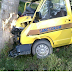 A School Bus met with an accident at Sangrama, Sopore :