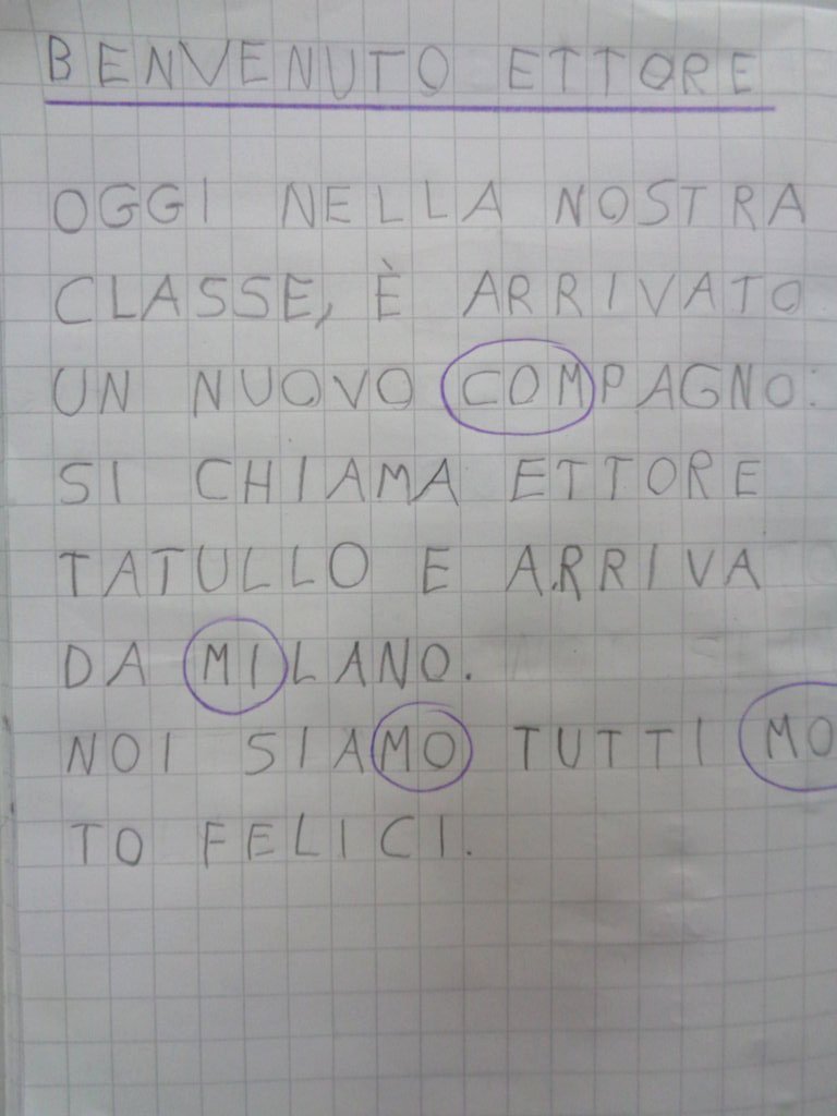 Cosa C E Di Nuovo In Classe Benvenuto Ettore