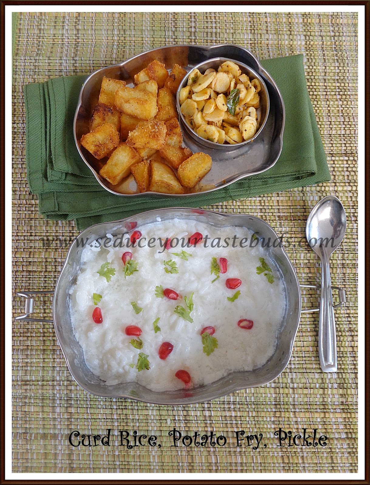 Kids Lunch Box Series 13 Curd Rice, Potato Fry, Pickle Seduce