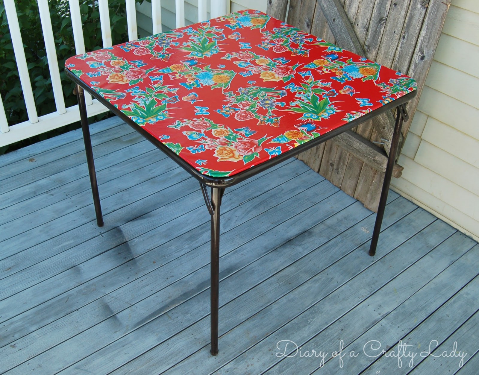 Diary of a Crafty Lady Card Table Rehab