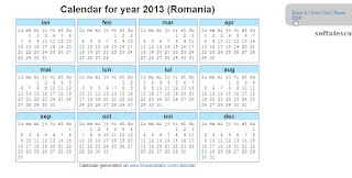 Generator calendar - TimeAndDate.com - printare calendar