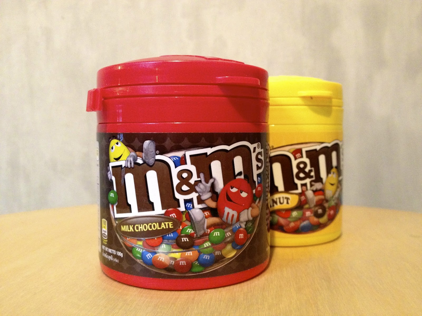 i first person singular M&M's in Flip Top Canisters