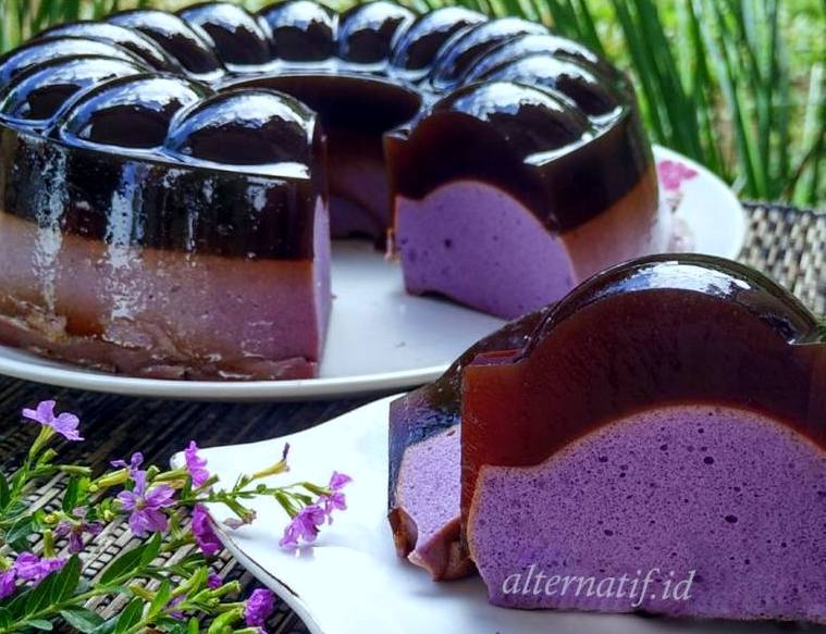 Puding Ubi Ungu Gula Merah