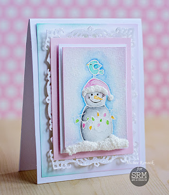 SRM Stickers Blog - Let it Snow! by Michele - #card #christmas #glitter #clearstamps #janesdoodles #warmwishes #glitter