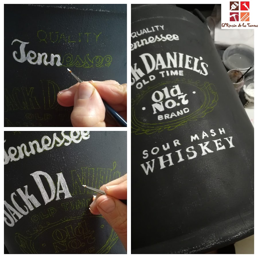 lechera pintada a mano