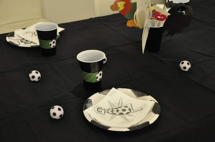 decotación mesa fiesta futbol