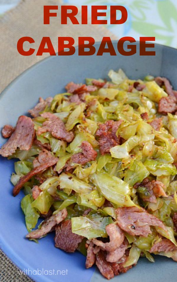 Looking for a quick & easy side dish ? Try this Fried Cabbage - most delicious !