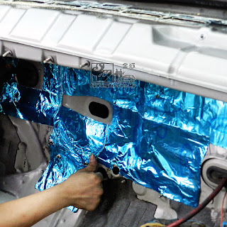 Sound Proof Insulation on Car Engine Firewall