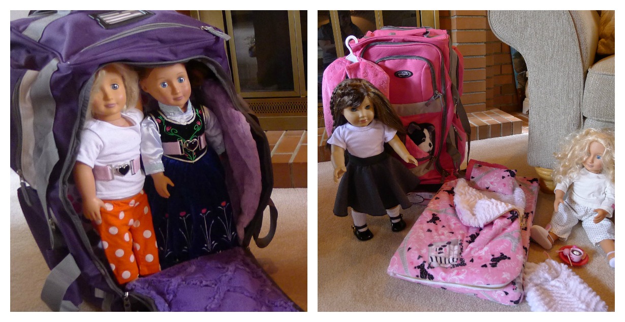 Pieces by Polly DIY Doll and Me Suitcase Travel Bag for American Girl style Dolls Doll Luggage