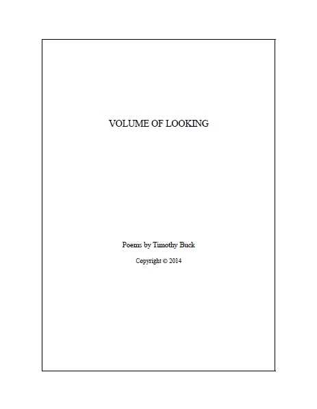 Volume of Looking (poems)