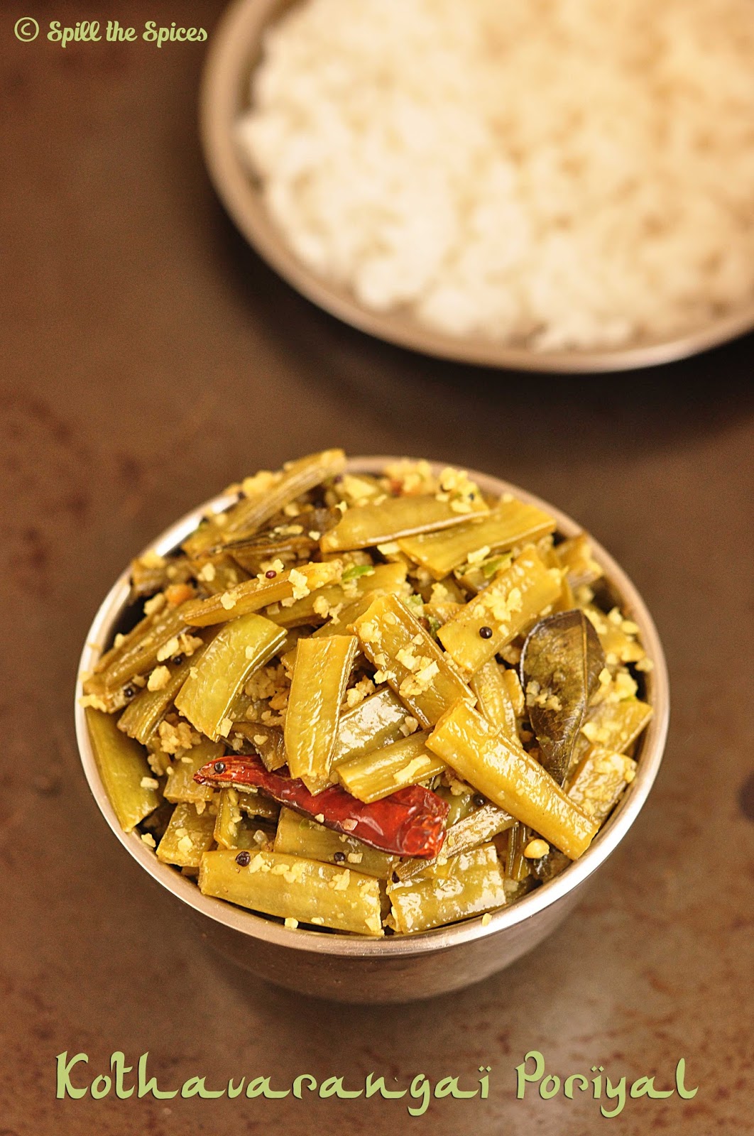 Kothavarangai Poriyal | Cluster Beans Stir Fry | Spill the Spices