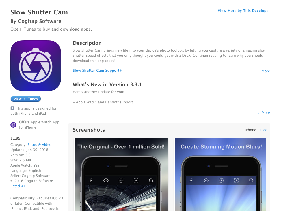 TIMBERWOLF PHOTOGRAPHY SHUTTER SPEED APP FOR YOUR PHONE...download