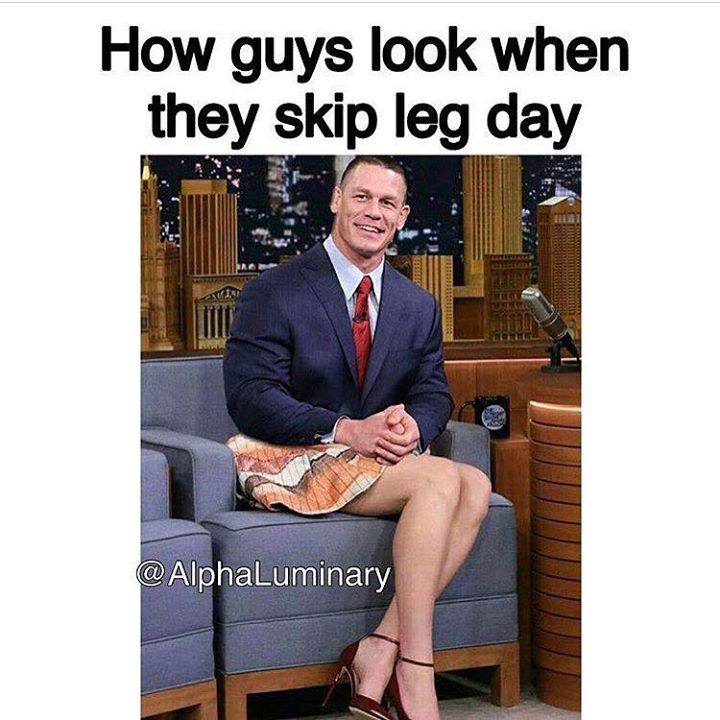 How guys look when they skip leg day Everything About Fitness
