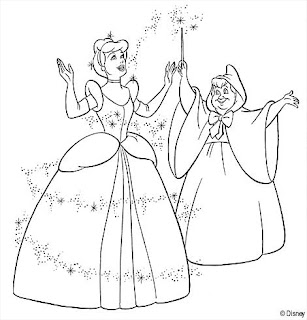 Mewarnai Cinderella Ayo Mewarnai