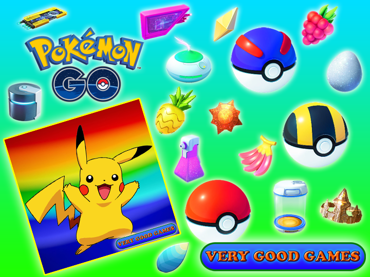 A banner for Pokemon Got tutorial about in-game items: PokeBalls, Berries for Pokemon, etc