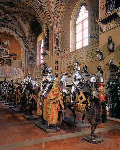 The Cavalcade Room brings to life the European armoury with mounted gleaming knights upon their trusty steeds donned in their finest ceremonial costumes. Photo: Courtesy of the Stibbert Museum. Unauthorized use is prohibited.