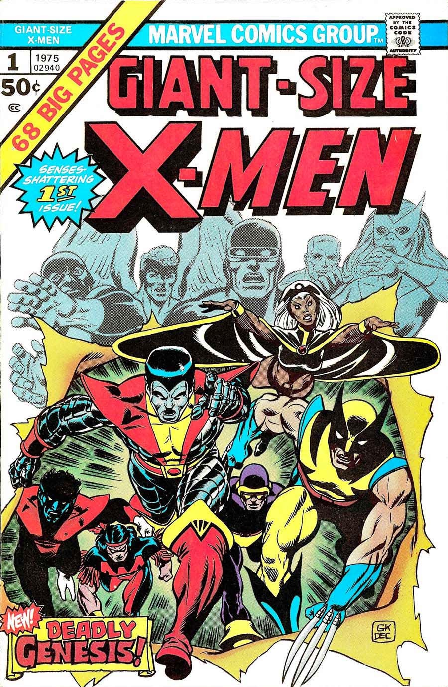 Giant-size X-men #1 Dave Cockum marvel key issue 1970s bronze age comic book pge cover - 1st appearance
