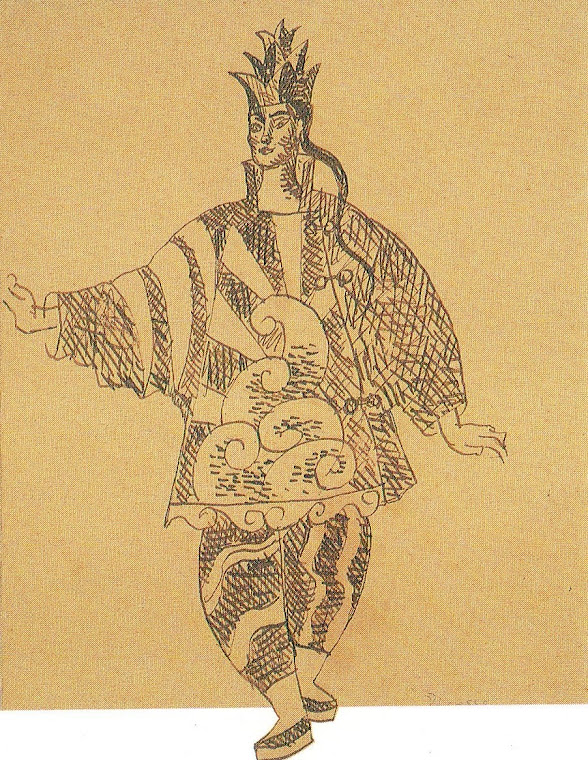 PICASSO, Pablo. Desenho de figurino do Prestidigitador Chinês, figurino envergado por L. Massine.