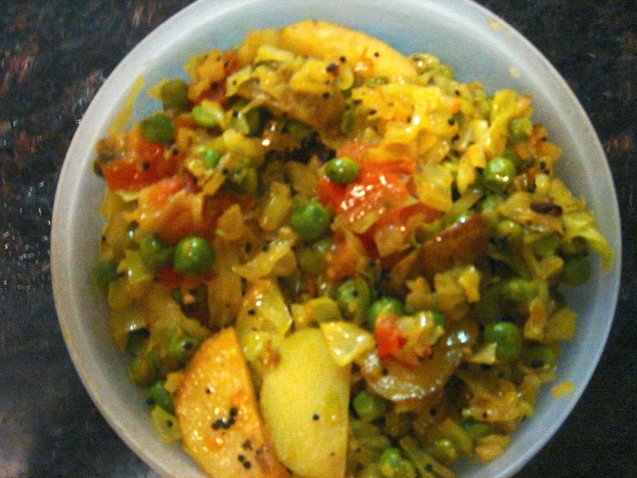 Rajiv's Kitchen Bandh Gobi, Potatoes and Peas Marathi Style