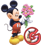 Alfabeto tintineante de Mickey con ramo de flores G.