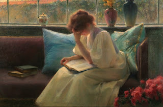 https://commons.wikimedia.org/wiki/Category:Paintings_of_sitting_women_reading_indoors#/media/File:Dvorak_Ctenarka.jpg