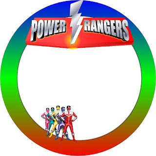 Power Rangers Toppers or Free Printable Candy Bar Labels.