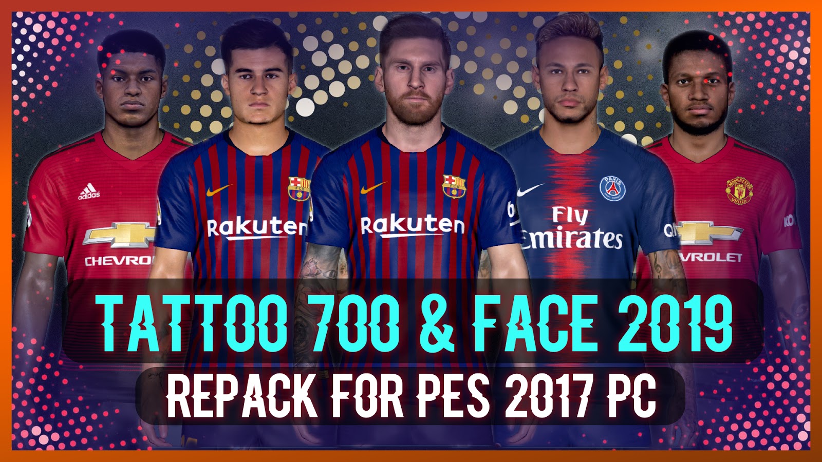 PES 2017  NEW MEGA TATTOO PACK 2022  Download  install  YouTube