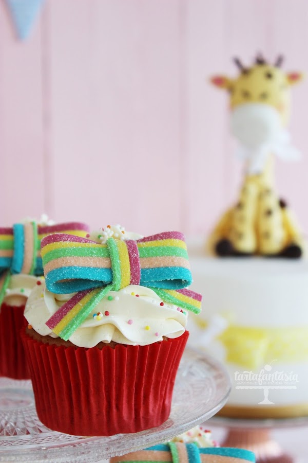 Cupcakes de crema de mantequilla menos dulce