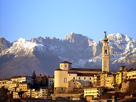 Belluno sits in the shadow of the Dolomites