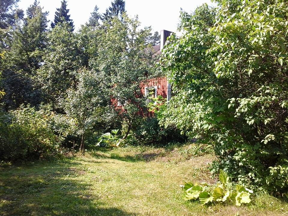 Vanha talo puutarhan kätkössä