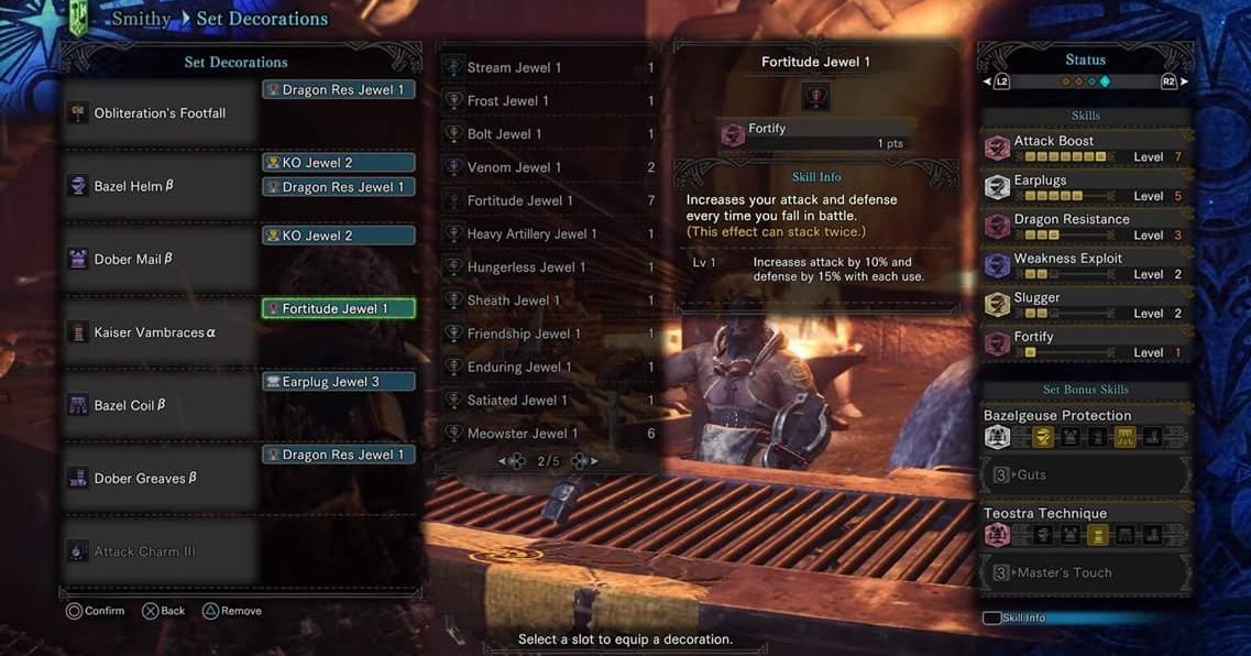 KPO and CZM Monster Hunter World Hammer Build (Max Earplugs