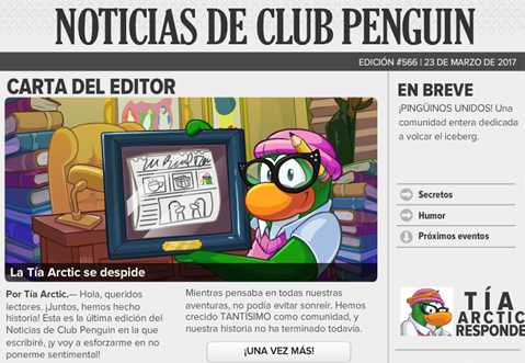 Último diario de club Penguin - Edición #566