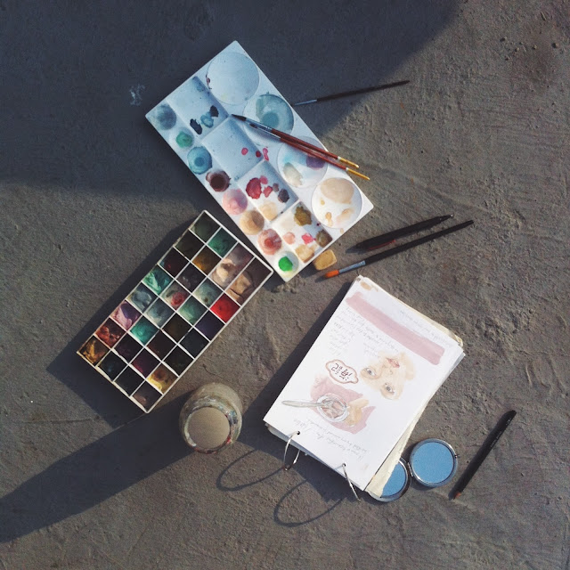 Kitty N. Wong / gouache palette sketchbook 