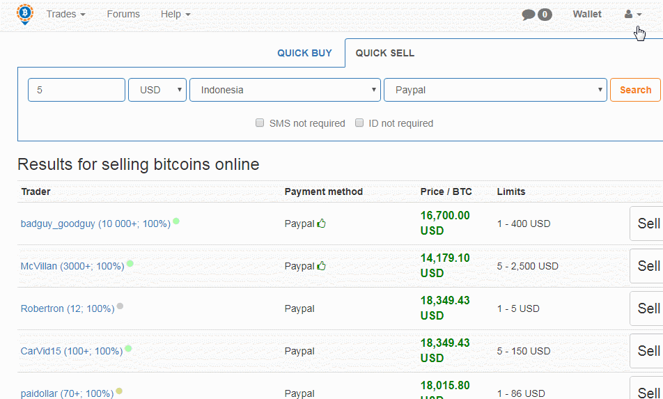 sell bitcoins okpay paypal