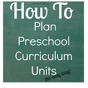how to plan preschool curriculum