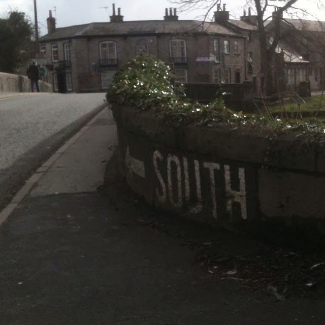 South sign on Miller Bridge, Kendal