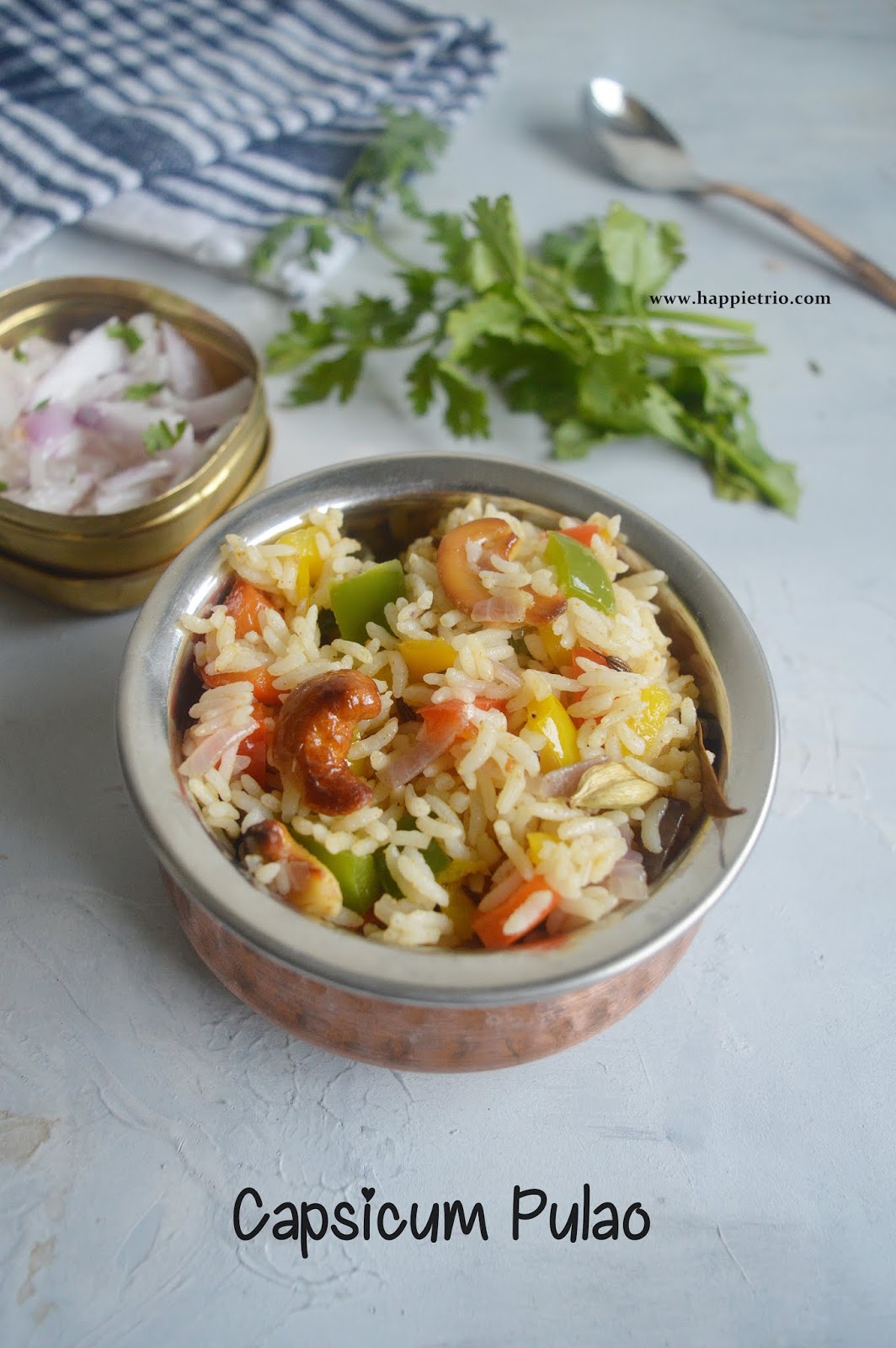 Capsicum Pulao Recipe | Capsicum Rice ~ Cook with Sharmila