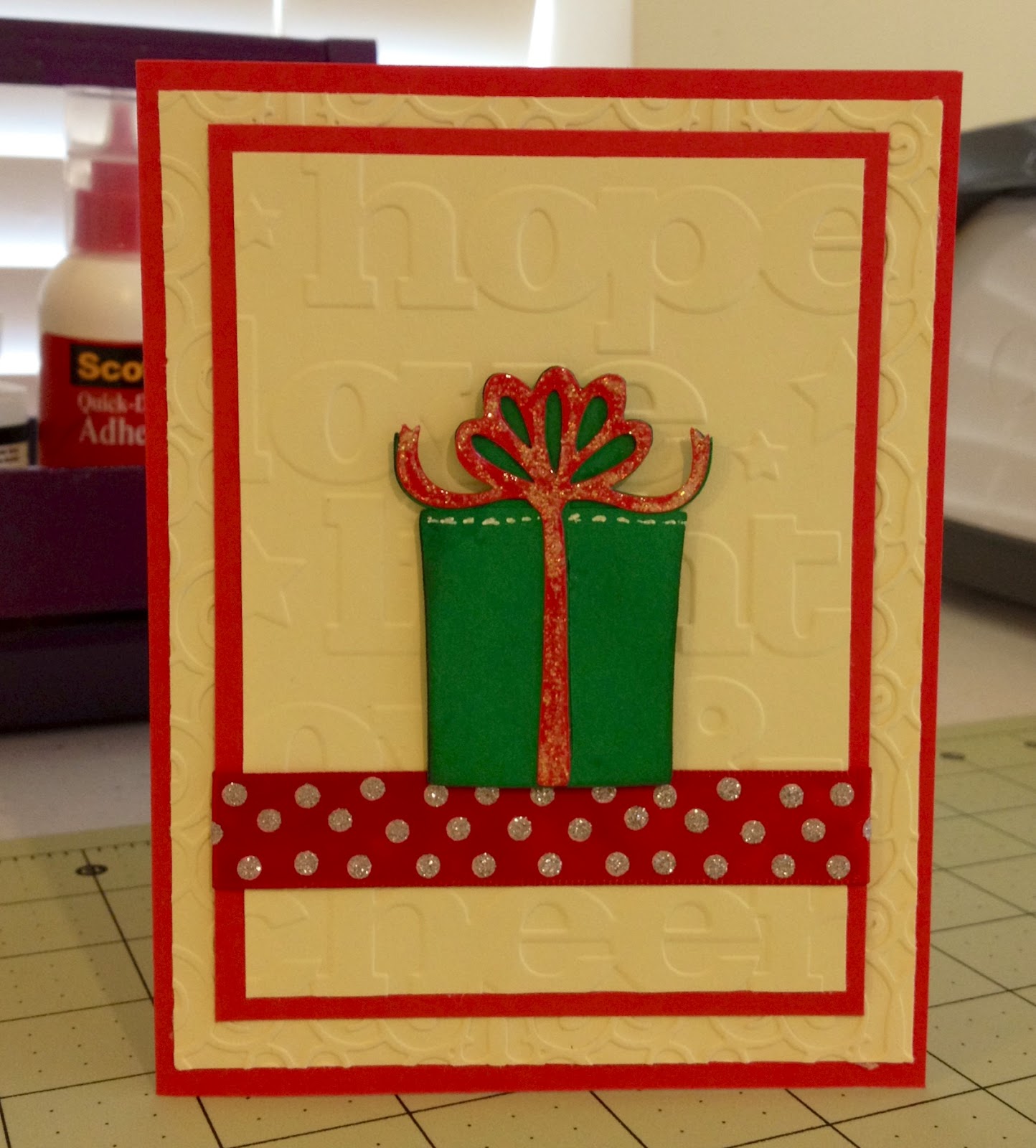  Marilyn's Cricut Cards Embossed Christmas Card