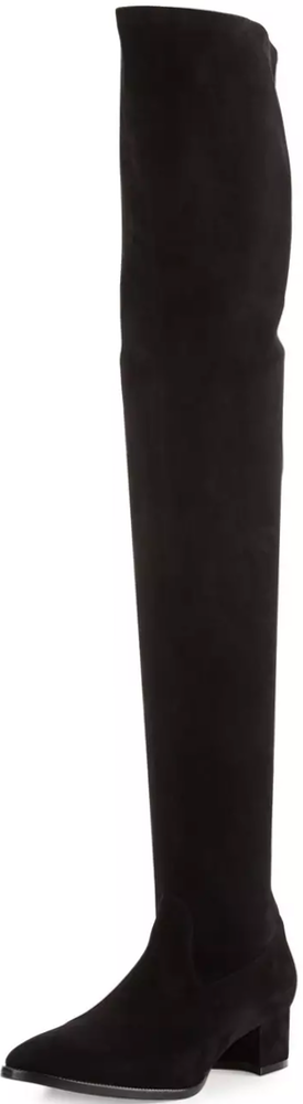 Manolo Blahnik Pascalare 30mm Over-The-Knee Boot, Black