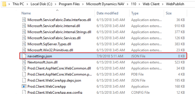 Nav Settings JSON Path