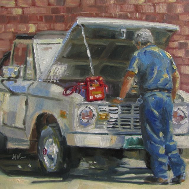 MB WARNER - A PAINTING A DAY: "BOB'S DOWNTOWN CONOCO"